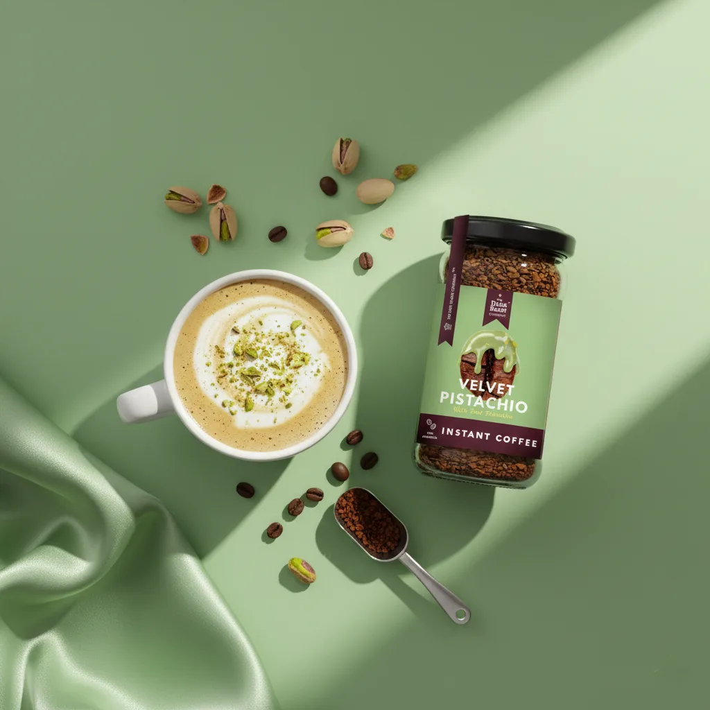 Velvet Pistachio Freeze Dried Instant Coffee by The Dark Roast Company